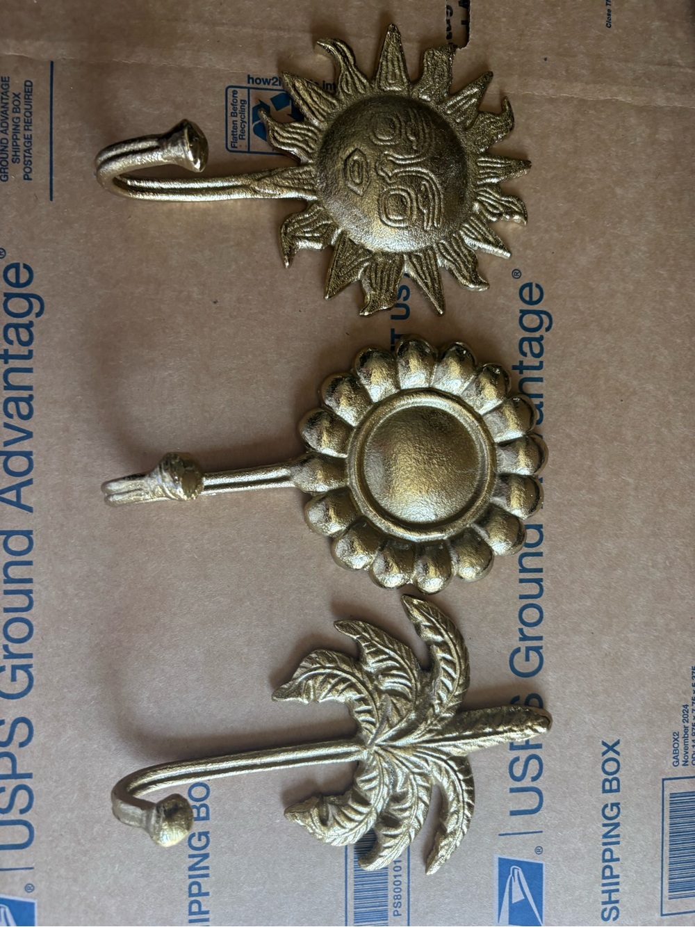 3pc Gold wall hooks - Opalhouse